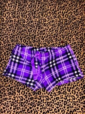 Purple Plaid Sleep Shorts women’s pajamas